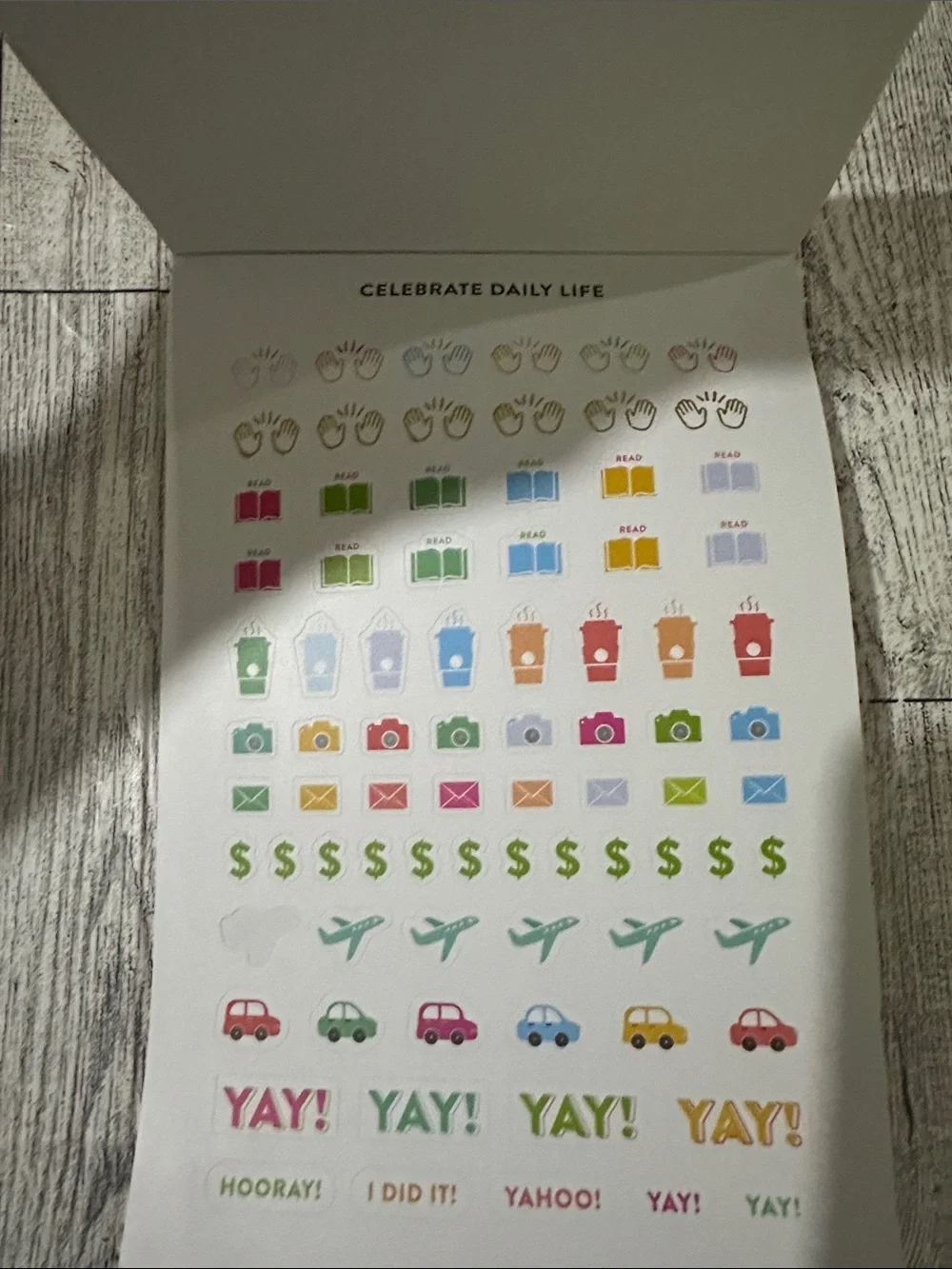 Goal Setting Sticker Book - Pink & Gold Striped